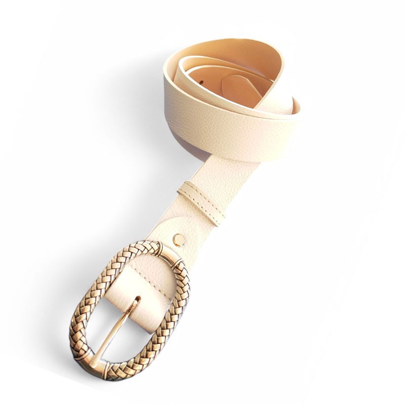 ceintre cuir blanc dame
