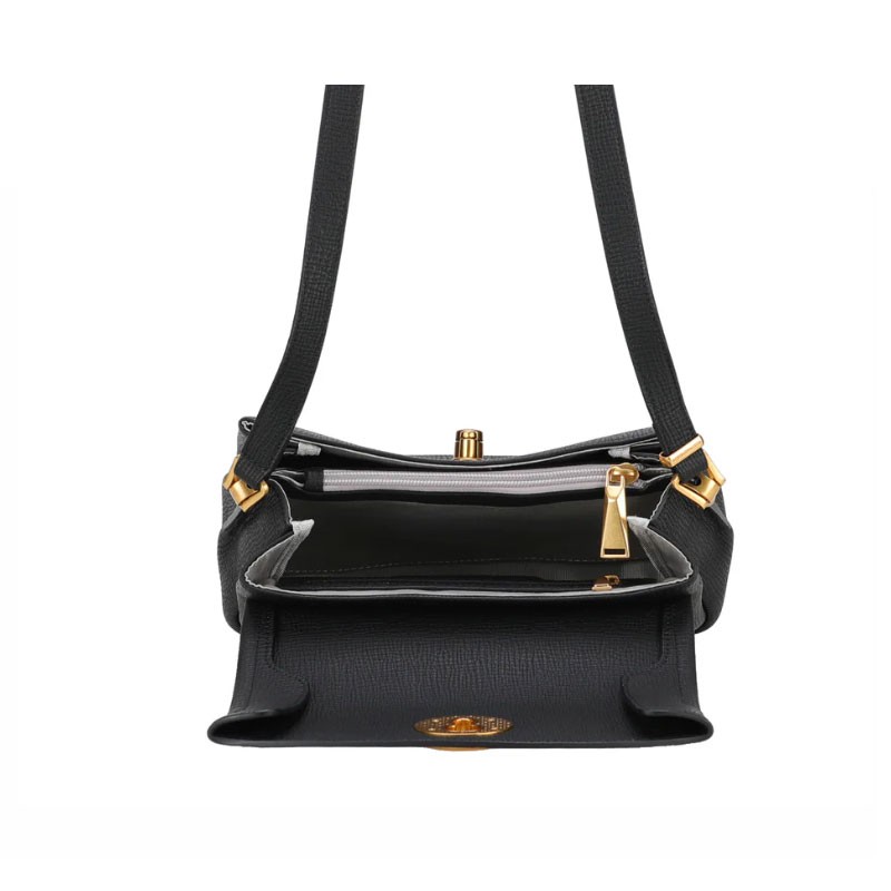 Sac bandoulière NORA noir intérieur compartimenté