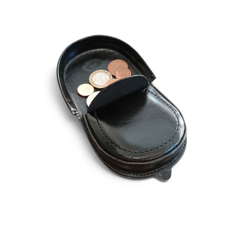 porte monnaie cuvette the bridge 01325 noir ouvert