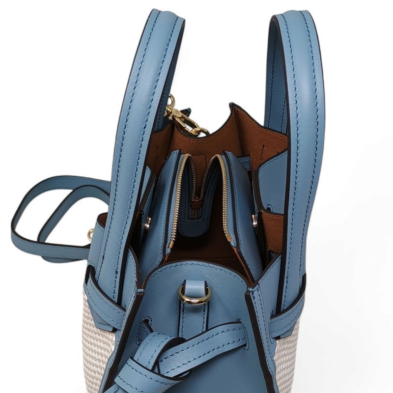 Sac Dame POURCHET 2025 blossom toile bleu ouvert