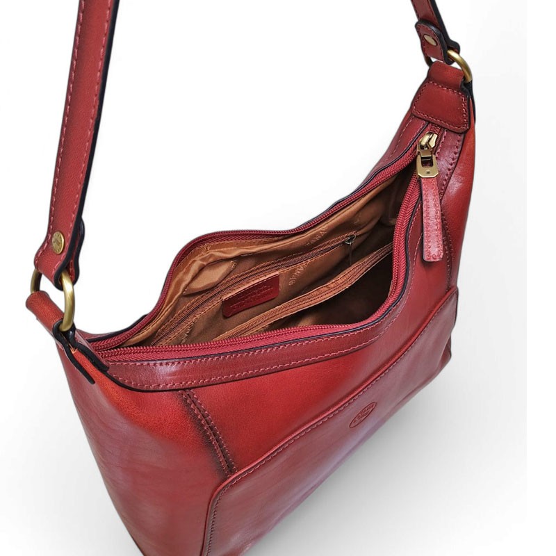 Sac besace KATANA 82862 rouge intérieur