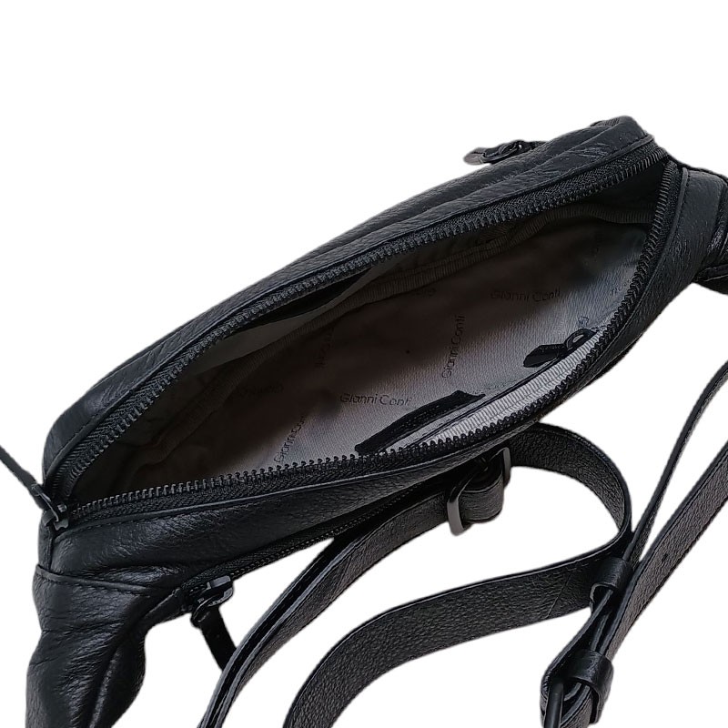 sac banane ceinture Gianni CONTI noir ouvert 1815166