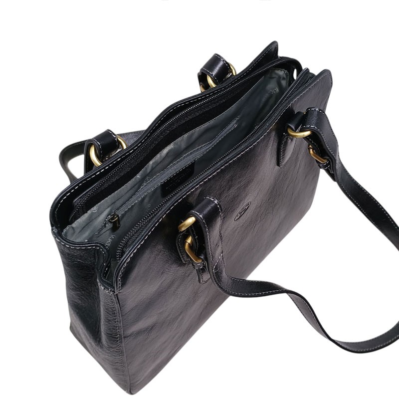 Sac épaule long KATANA noir ouvert