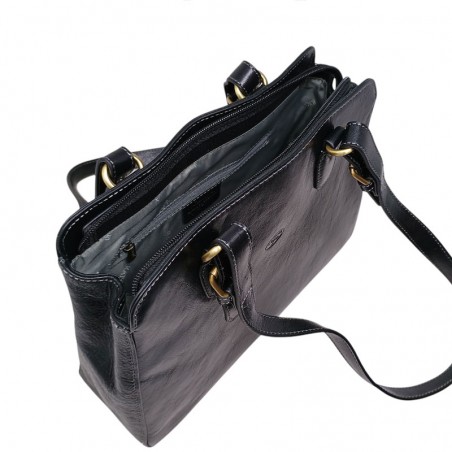 Sac épaule long KATANA noir ouvert Sac épaule long KATANA noir ouvert