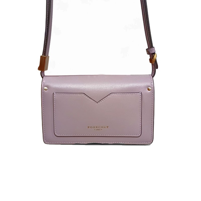 Pourchet sac ANjou petit taille lilas dos