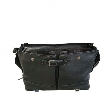 Sac Rabat MARCO grande taille noir ouvert Sac Rabat MARCO grande taille noir ouvert