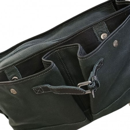 Sac Rabat MARCO grande taille noir detail Sac Rabat MARCO grande taille noir detail