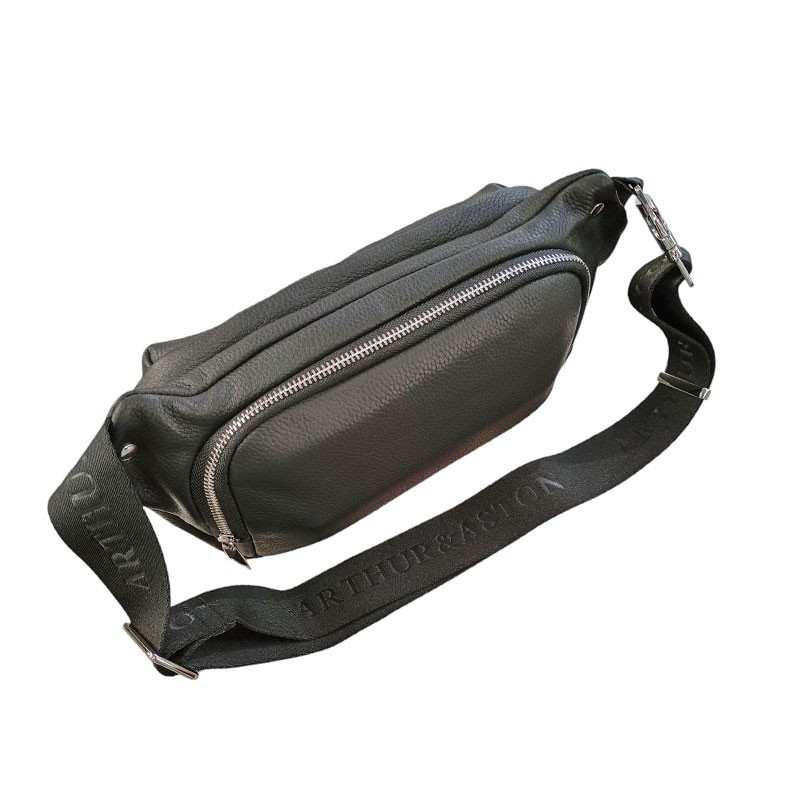 Sac banane Thomas noir  vue dessus