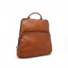 Sac a dos femme cuir CONTI 4216223 marron face Sac a dos femme cuir CONTI 4216223 marron face
