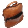 Sac a dos femme cuir CONTI 4216223 marron poche avant Sac a dos femme cuir CONTI 4216223 marron poche avant