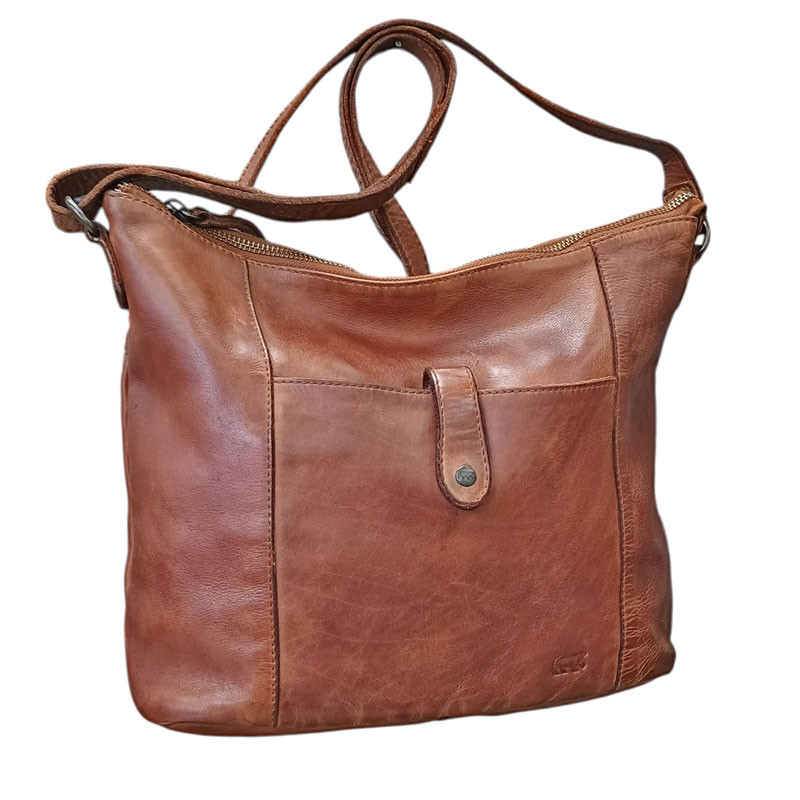 Sac besace femme BEAR DESIGN cognac face2