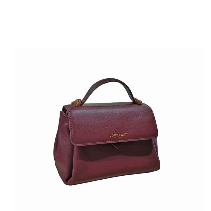 Pourchet sévigné mm 25096 porté main bordeaux face