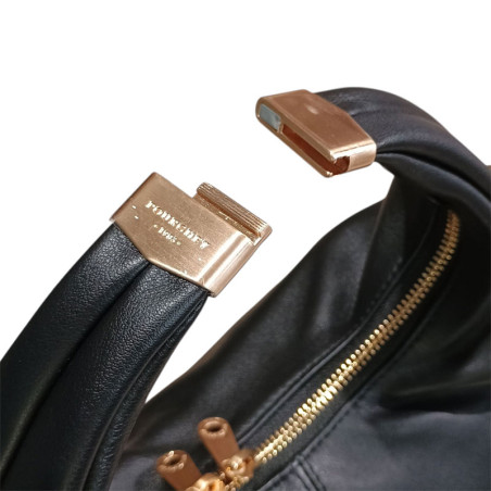Pourchet petit sac Arche Noir dessous fermoir Pourchet petit sac Arche Noir dessous fermoir