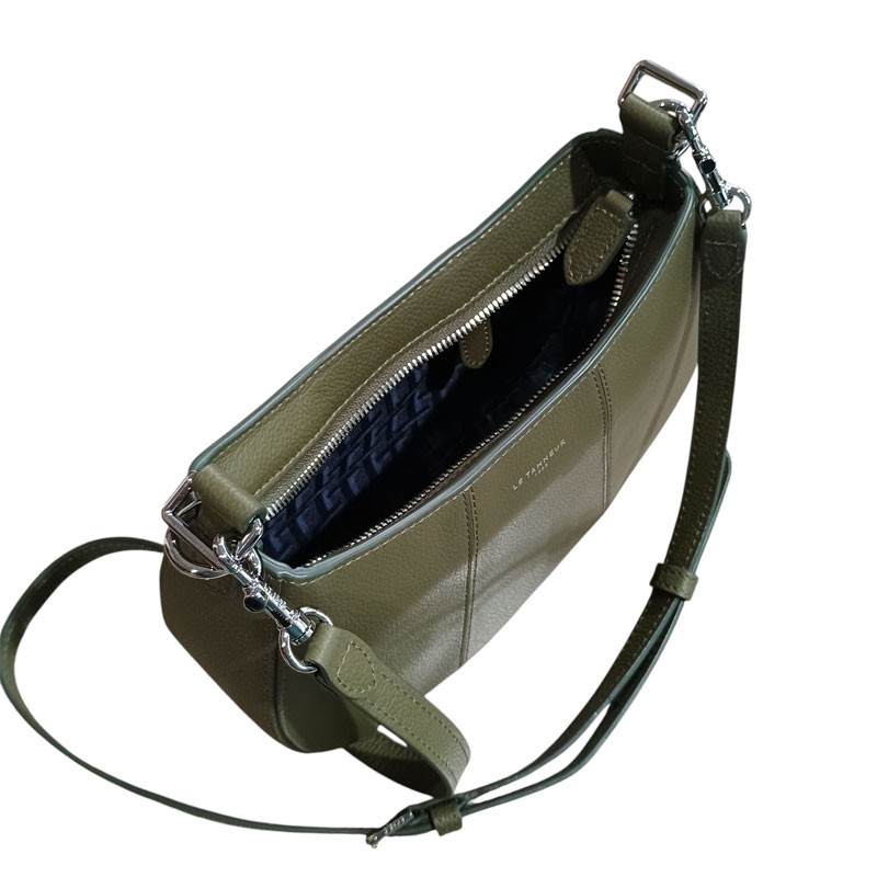 Petit sac demi lune Le Tanneur jet1050 TILLEUL