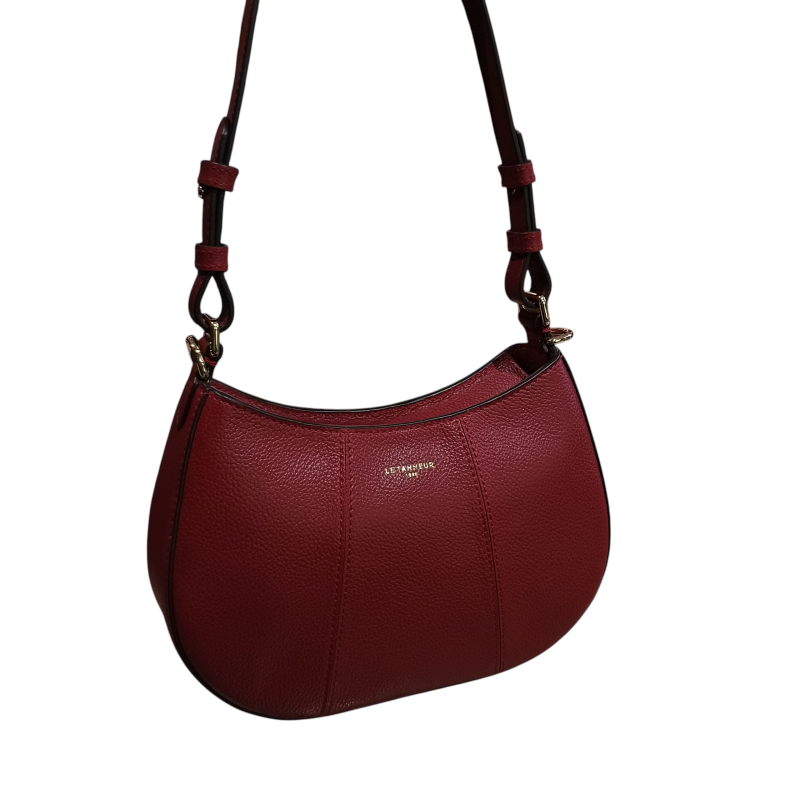 Petit sac demi lune Le Tanneur jet1050 rouge revolution