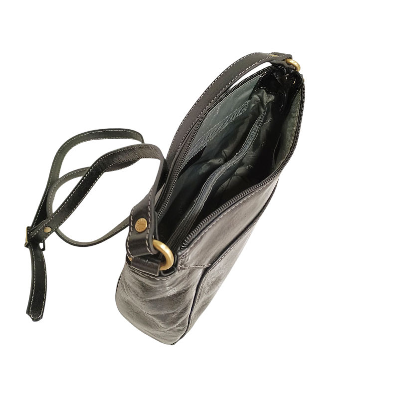 Petit sac travers KATANA 82361 noir ouvert