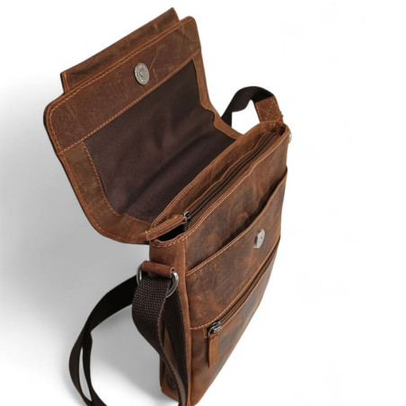 Sac travers cuir GREENburry 1650 ouvert Sac travers cuir GREENburry 1650 ouvert