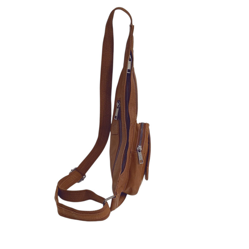 Bear design Sac Body bag 1817 cognac  coté