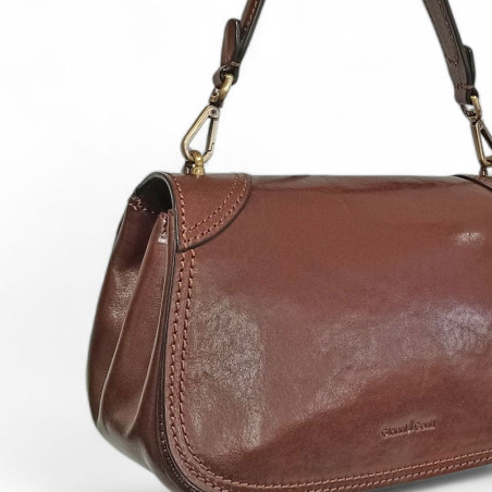 Gianni CONTI sac poignée rétro 9403036 marron détail Gianni CONTI sac poignée rétro 9403036 marron détail