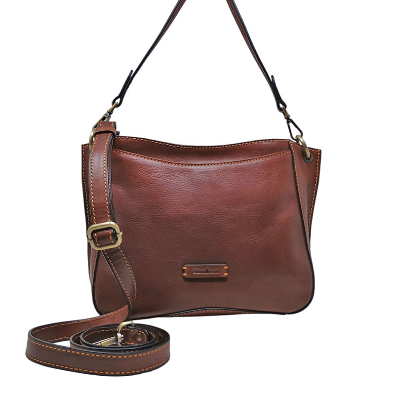 Gianni Conti sac épaule marron vue de face