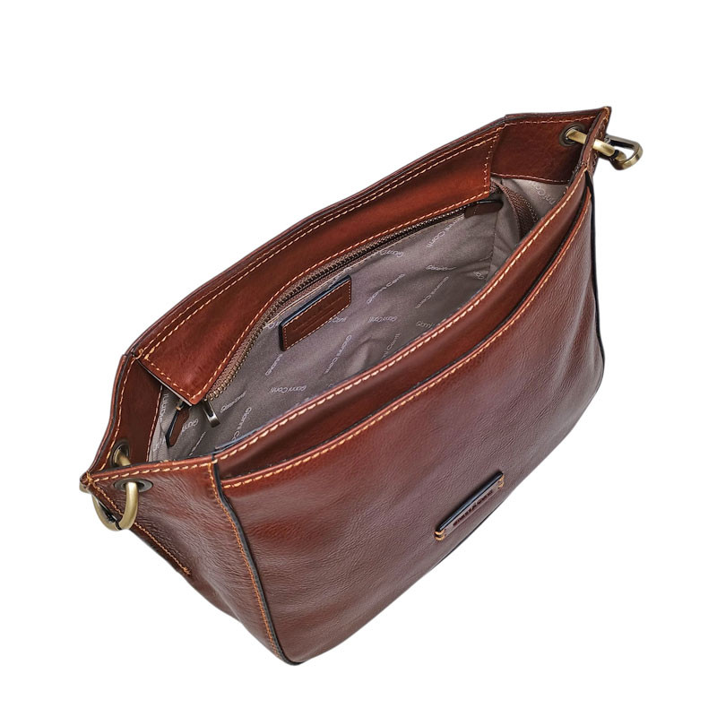 Gianni Conti sac épaule marron vue ouvert