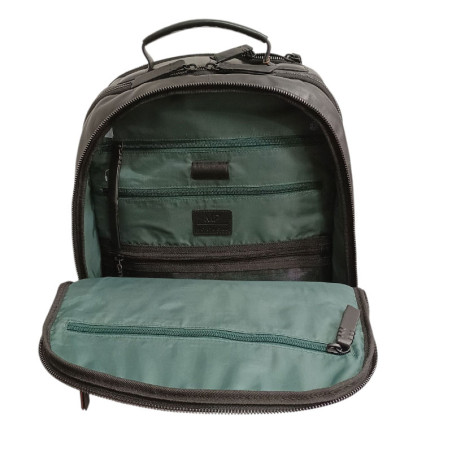 Marta Ponti sac à dos business noir vue ouvert de face Marta Ponti sac à dos business noir vue ouvert de face