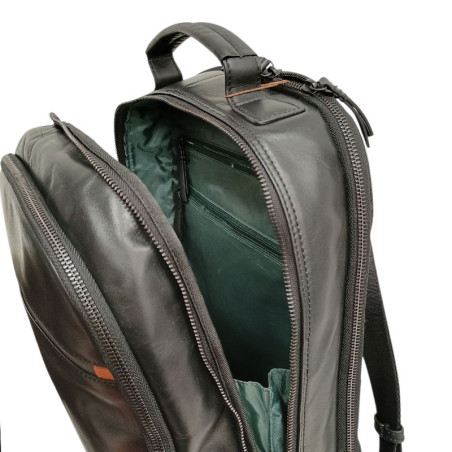 Marta Ponti sac à dos business noir vue ouvert Marta Ponti sac à dos business noir vue ouvert