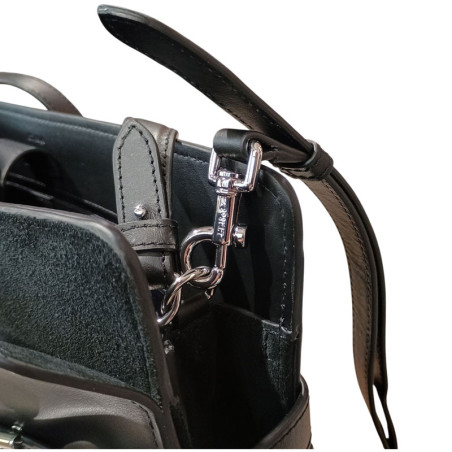 Sac XL le tanneur Emilie noir détail Sac XL le tanneur Emilie noir détail