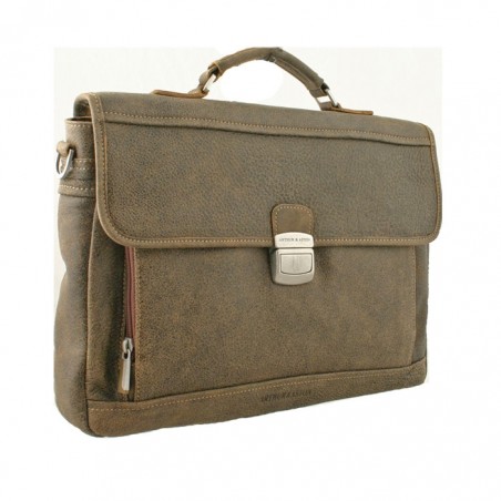 Cartable PC 13" en cuir 