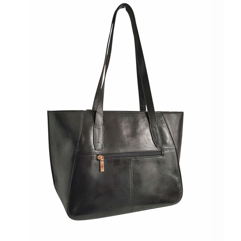 mar8106230 Sac shopping noir dos