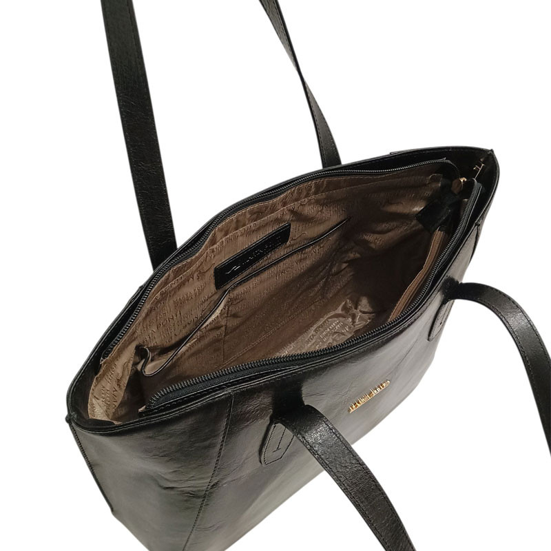 mar8106230 Sac shopping noir ouvert