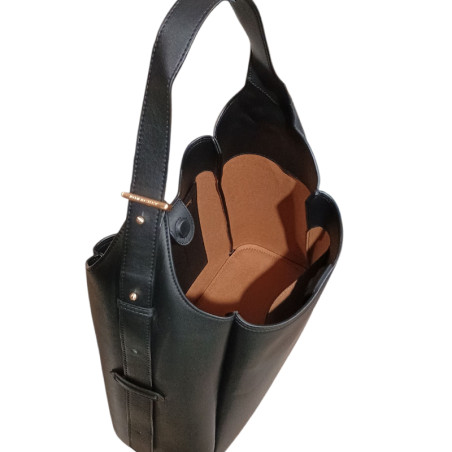 Besace Pourchet noir interieur 25095