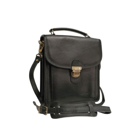 Sac homme à poignée 23cm KATANA  noir bandoulière