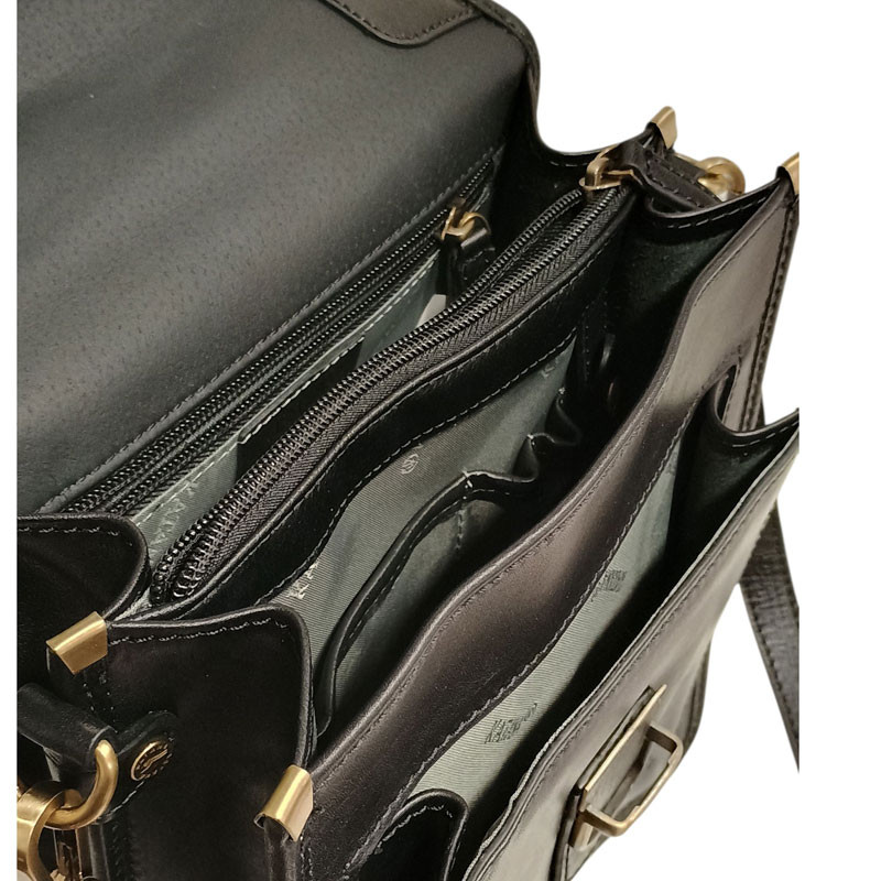 Sac homme à poignée 23cm KATANA  noir ouv