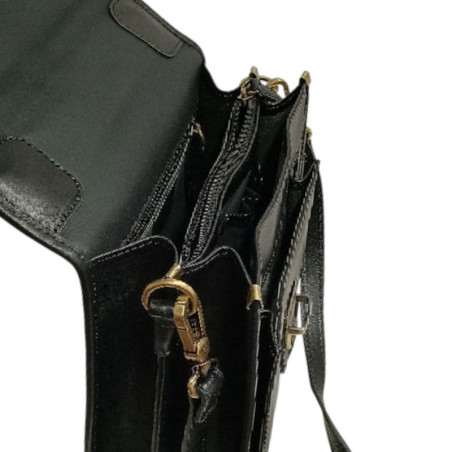 Sac homme à poignée 23cm KATANA  noir detail