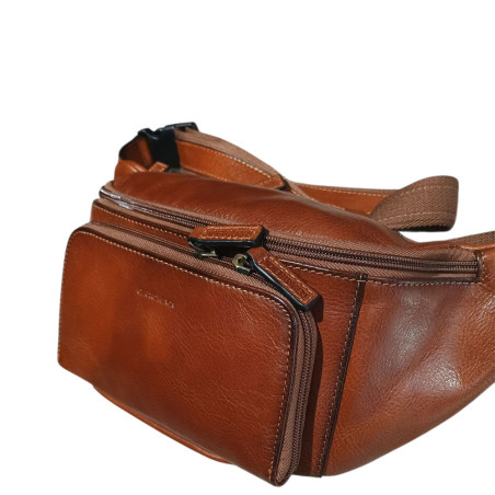 Sac banane HENON marron poches 2200