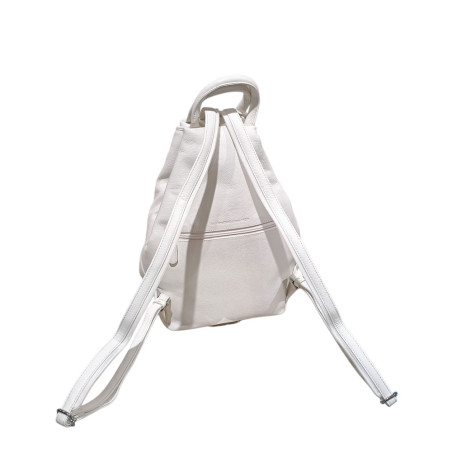 Sac a dos original PICARD lederwaren cuir blanc dos