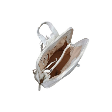 Sac à dos de ville face 8656 blanc ouvert