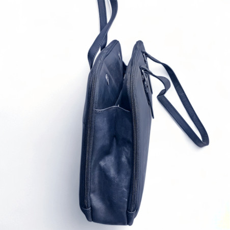Sac épaule ordinateur et dossiers Katana 32566 marine 3 compartiments