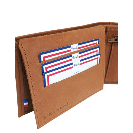 Portefeuille format italien Frandi detail marque et cartes