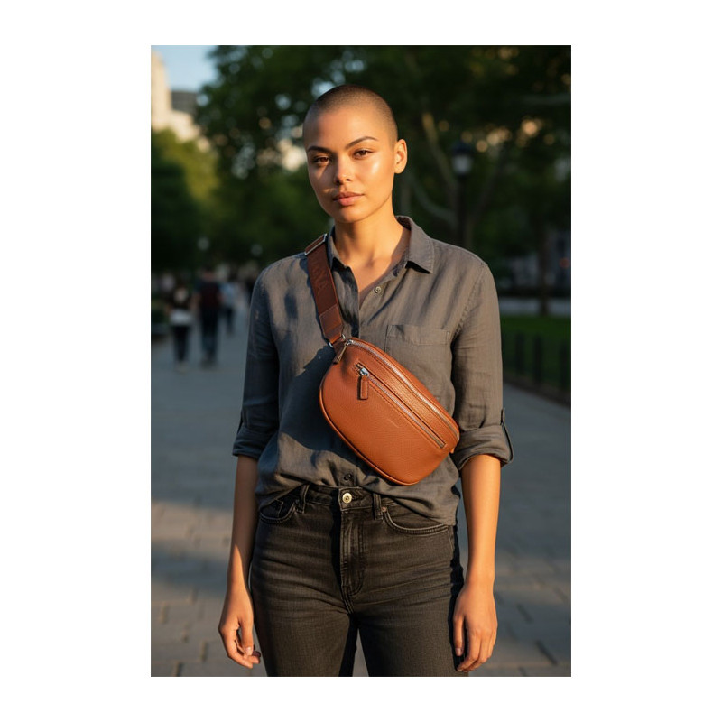 Sac banane travers KATANA 69702 orange porté