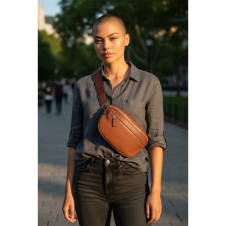 Sac banane travers KATANA 69702 orange porté