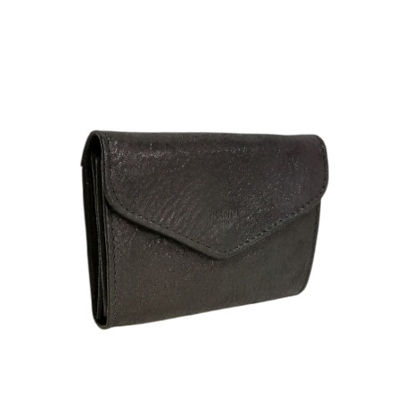 Petit porte monnaie Dame FRANDI glitter noir face 59295