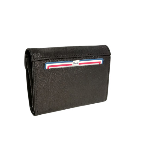 Petit porte monnaie Dame FRANDI glitter noir dos 59295