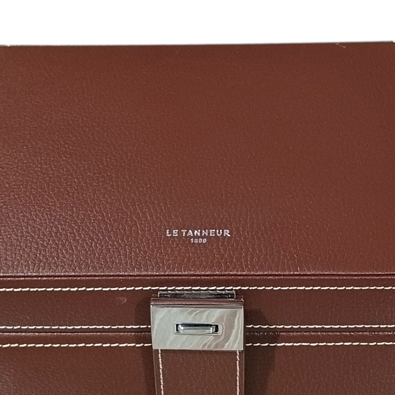 coffret bijoux LE TANNEUR 7322 cuir ebene détail cuir