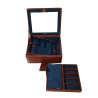 coffret bijoux LE TANNEUR 7322 cuir ebene coffret détachable