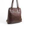 Sac a dos transformable épaule pour dame cuir KATANA 82612 chocolat face