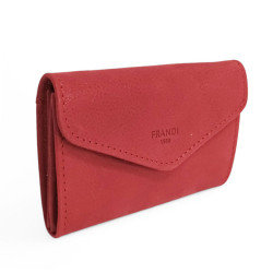 Petit porte monnaie FRandi Cuir Brillant rouge face