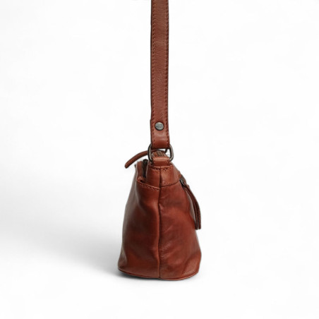 Bear Design Bag DANIELLE sac cuir bandoulière cognac coté