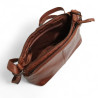 bear Design Bag DANIELLE sac cuir bandoulière cognac ouvert